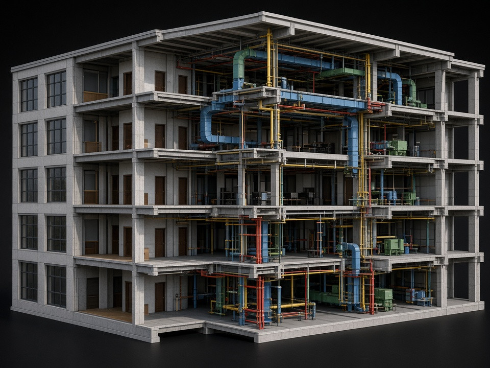 LOD 300 detailed coordinated BIM